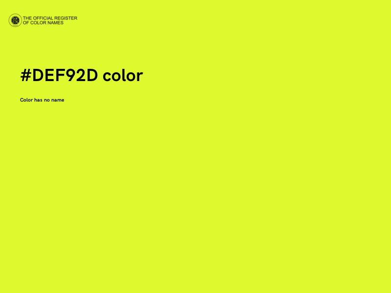 #DEF92D color image