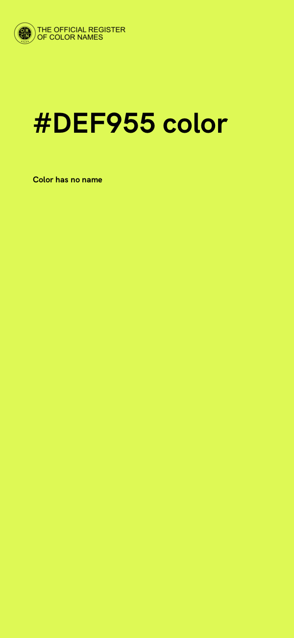 #DEF955 color image