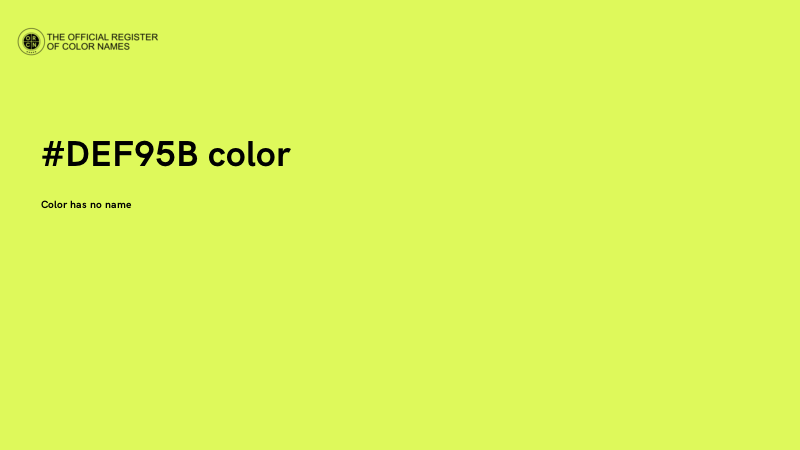 #DEF95B color image
