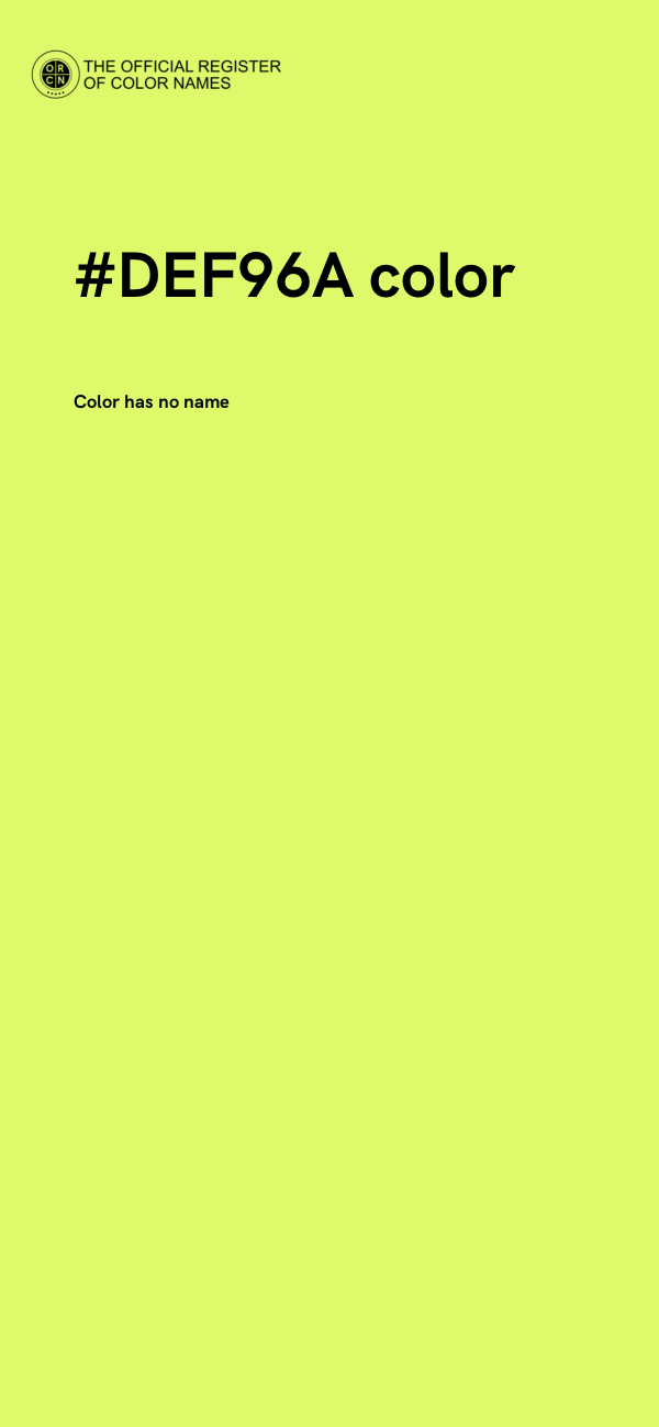 #DEF96A color image
