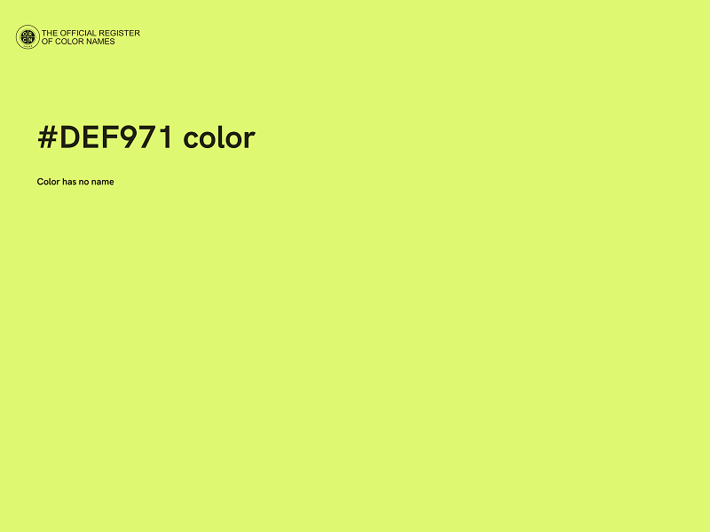 #DEF971 color image