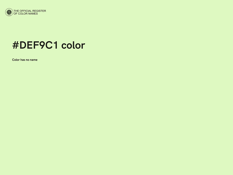 #DEF9C1 color image