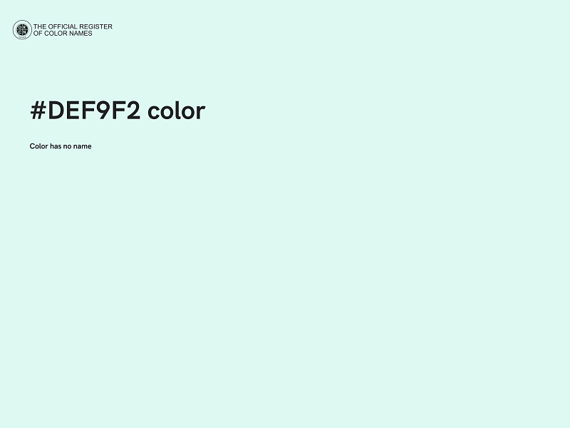 #DEF9F2 color image