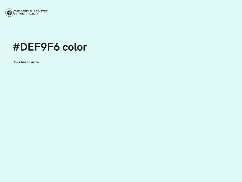 #DEF9F6 color image