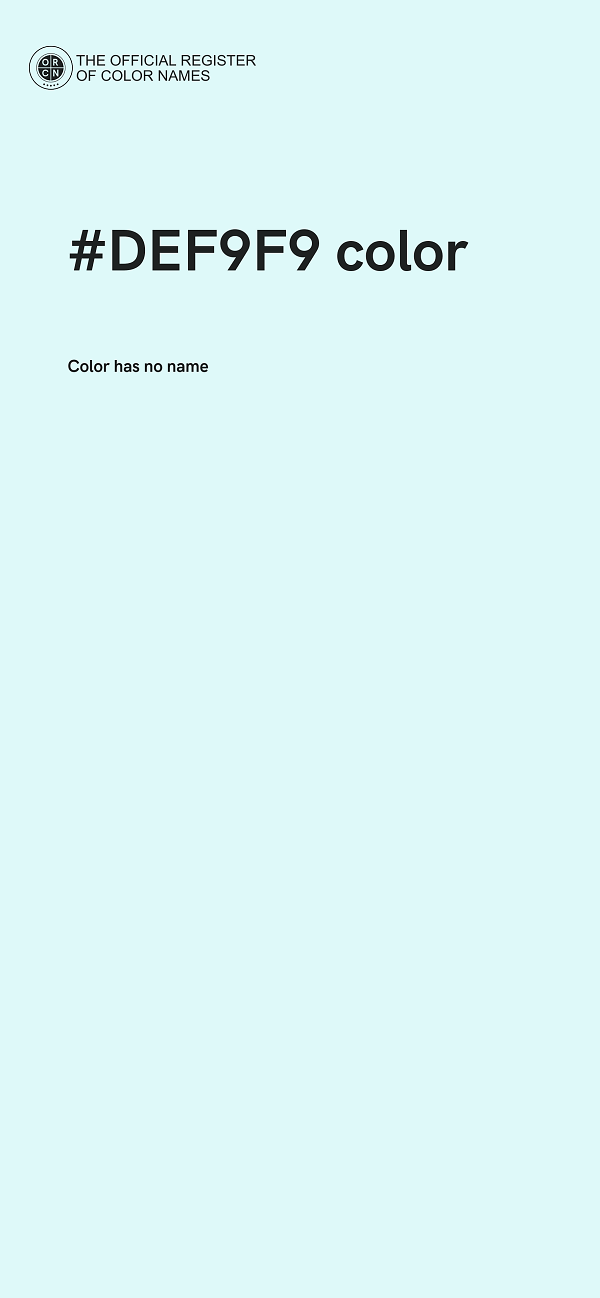 #DEF9F9 color image