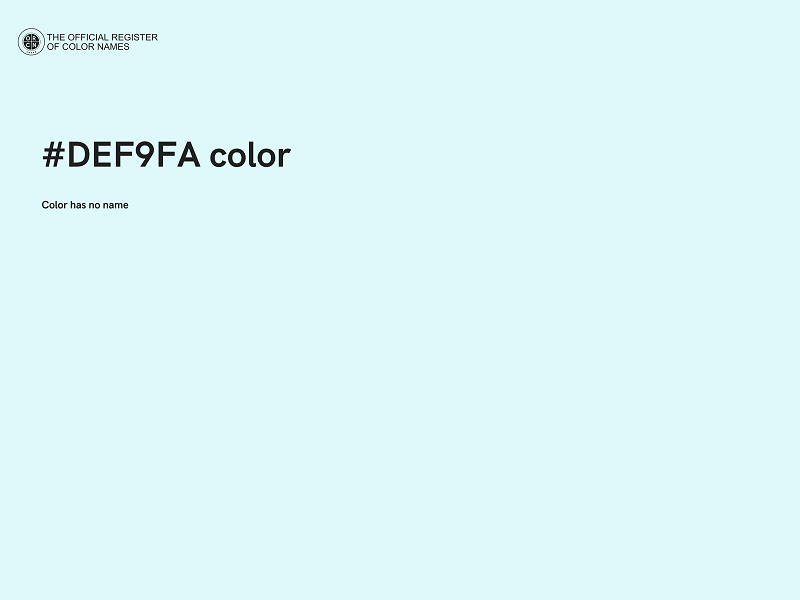 #DEF9FA color image