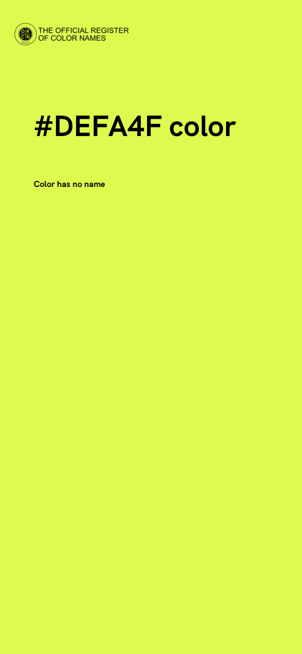#DEFA4F color image