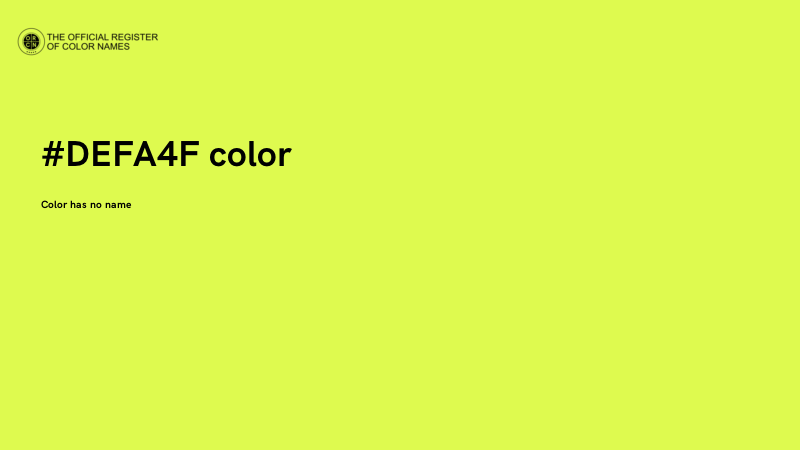 #DEFA4F color image
