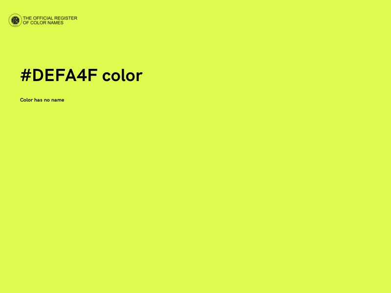 #DEFA4F color image