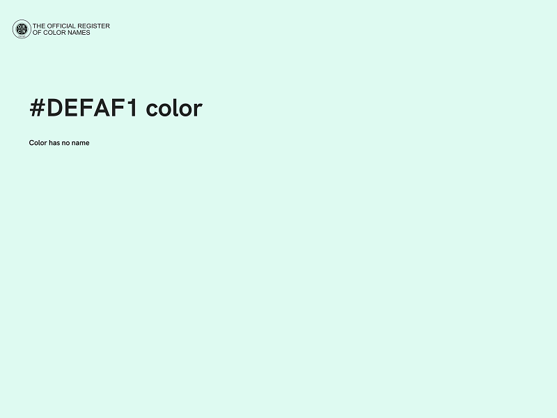 #DEFAF1 color image