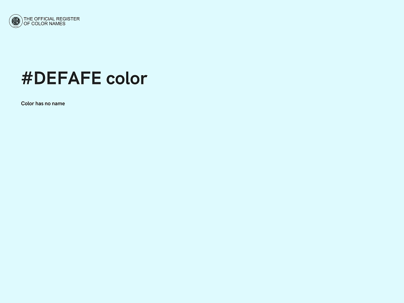 #DEFAFE color image