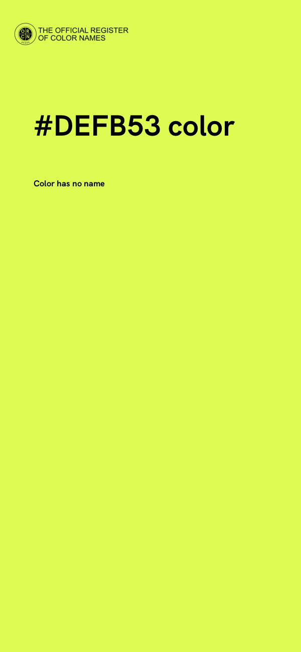 #DEFB53 color image