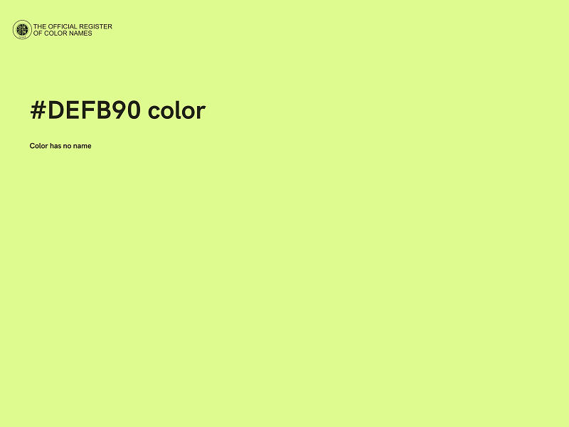 #DEFB90 color image
