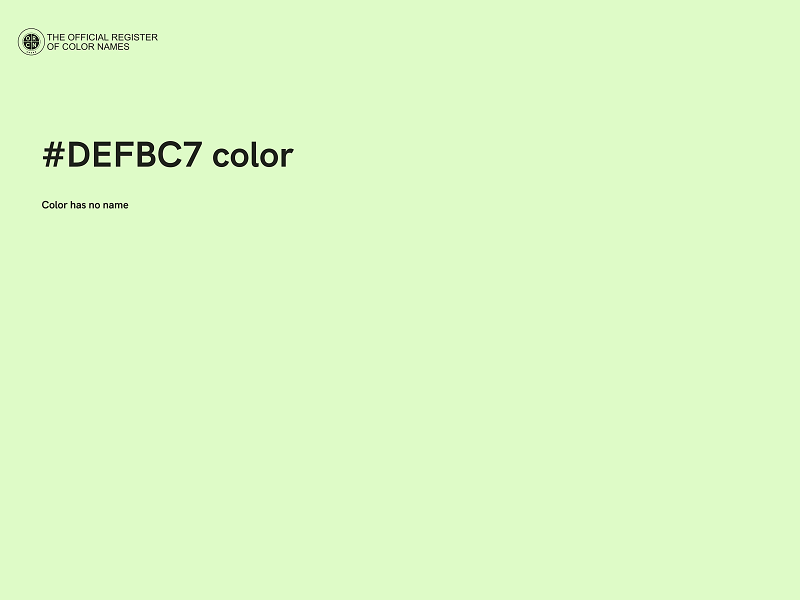 #DEFBC7 color image