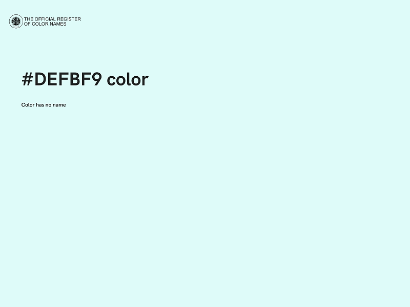 #DEFBF9 color image