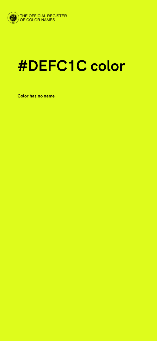 #DEFC1C color image