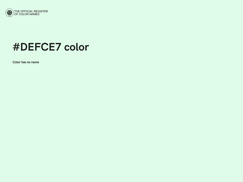 #DEFCE7 color image