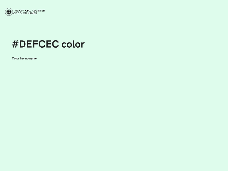 #DEFCEC color image