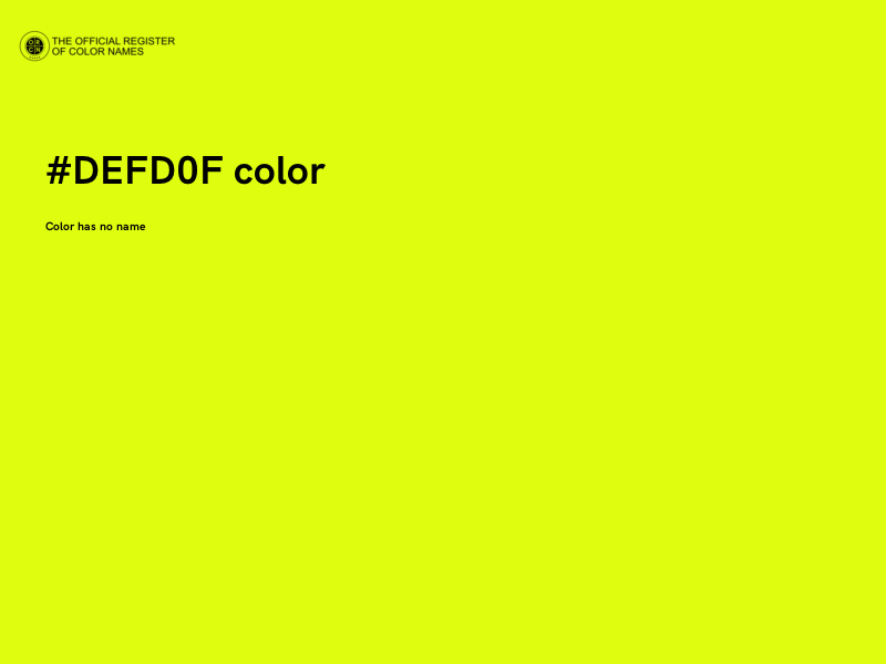 #DEFD0F color image