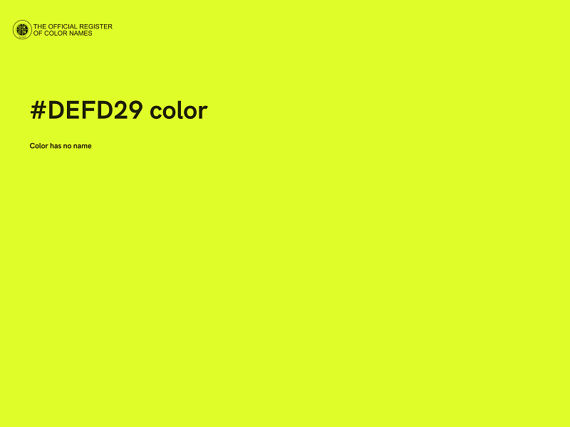 #DEFD29 color image