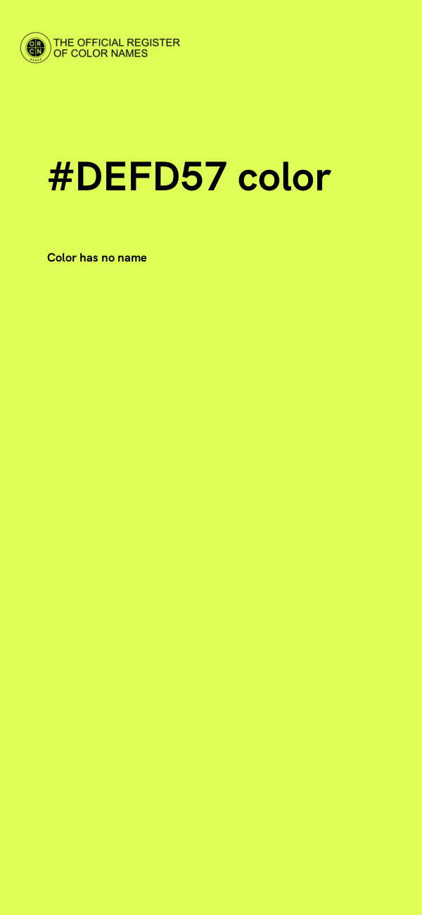 #DEFD57 color image