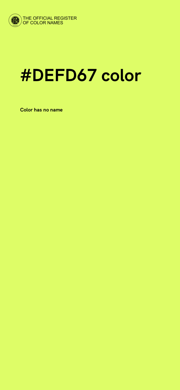 #DEFD67 color image
