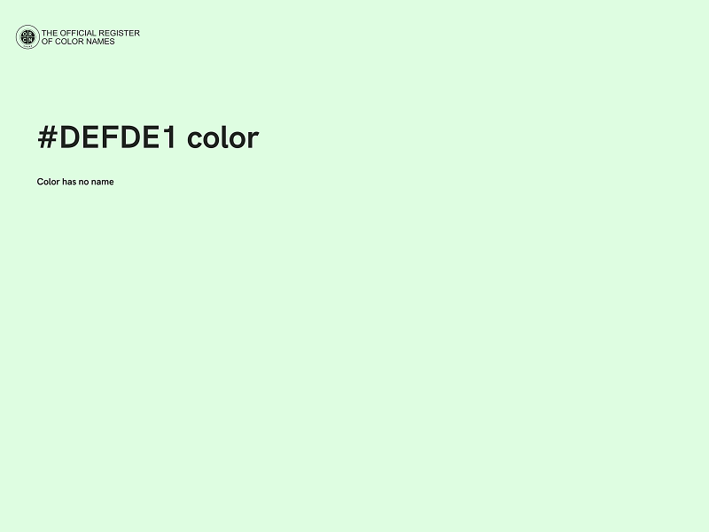 #DEFDE1 color image