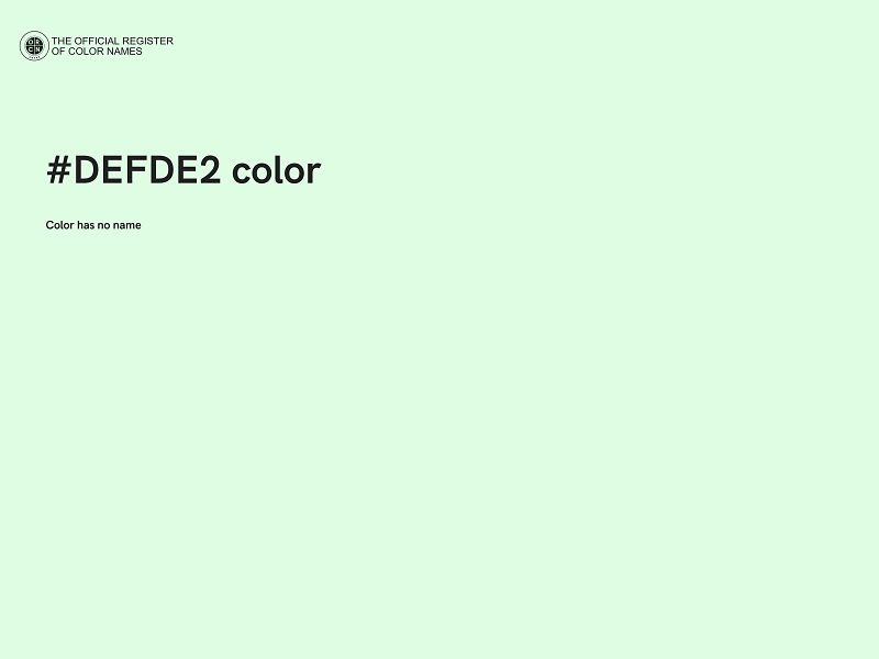 #DEFDE2 color image