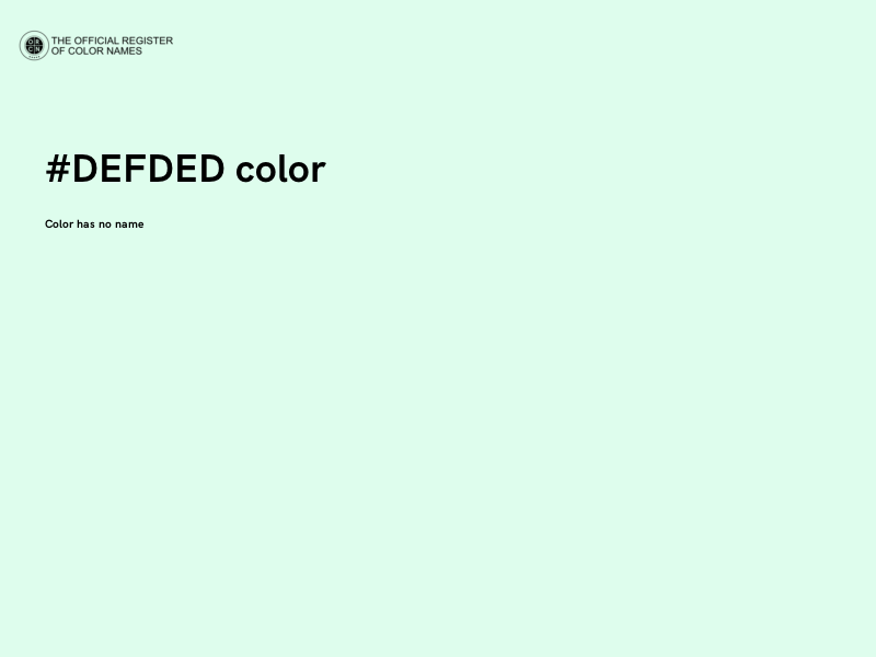 #DEFDED color image