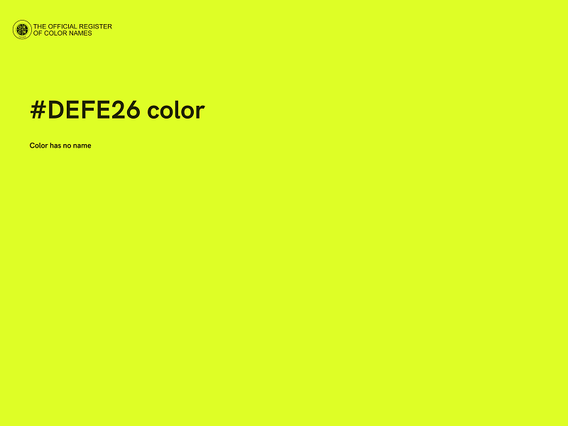 #DEFE26 color image