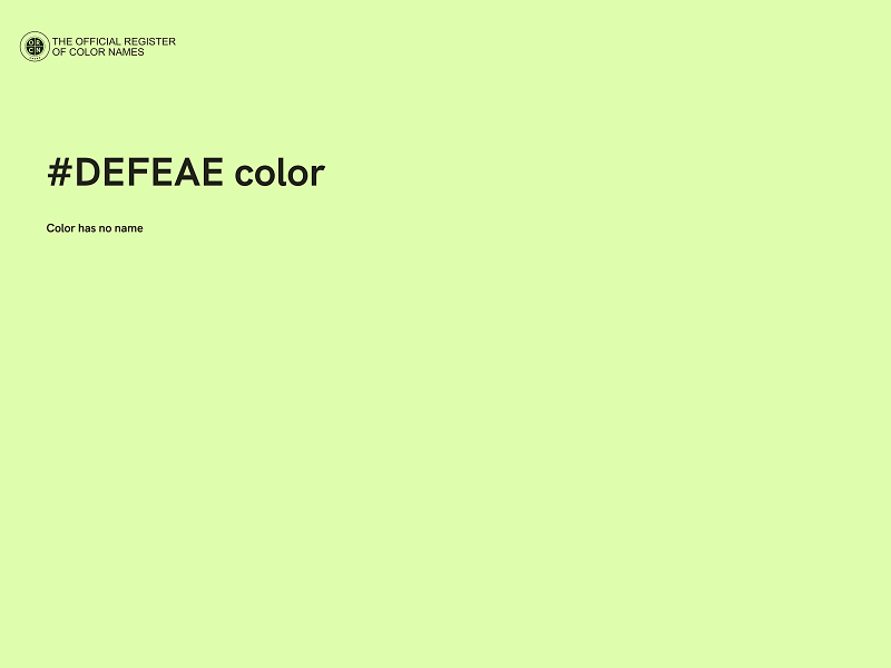 #DEFEAE color image