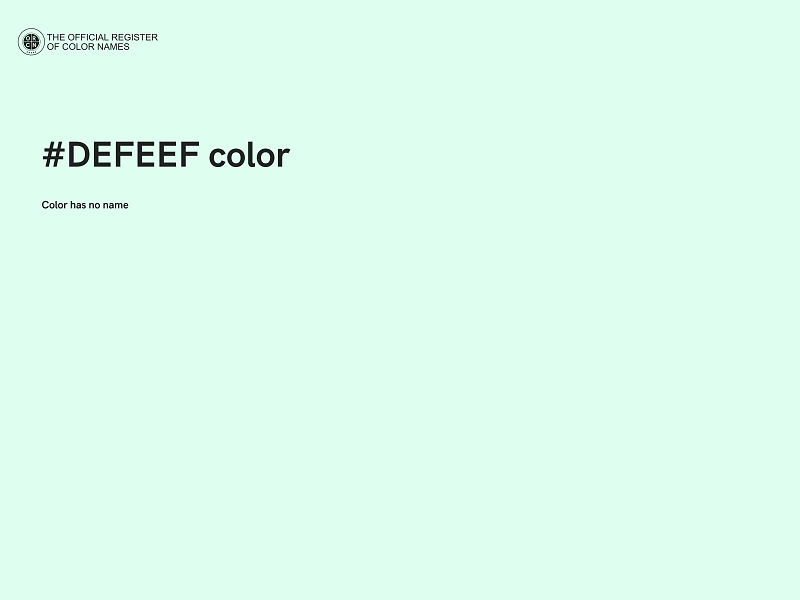 #DEFEEF color image