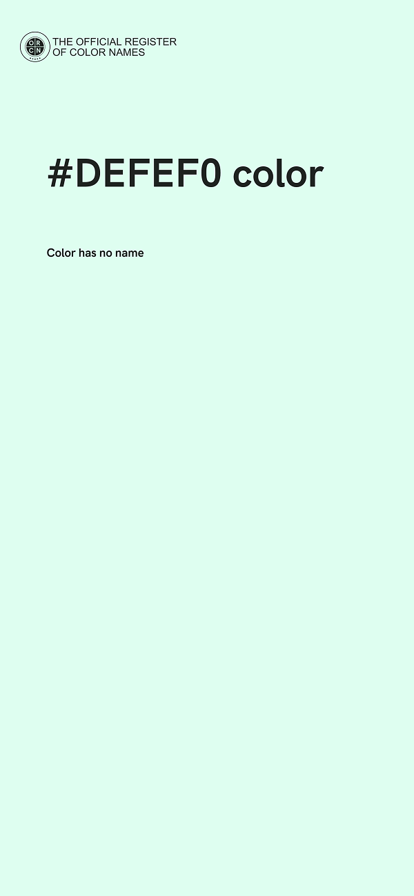 #DEFEF0 color image