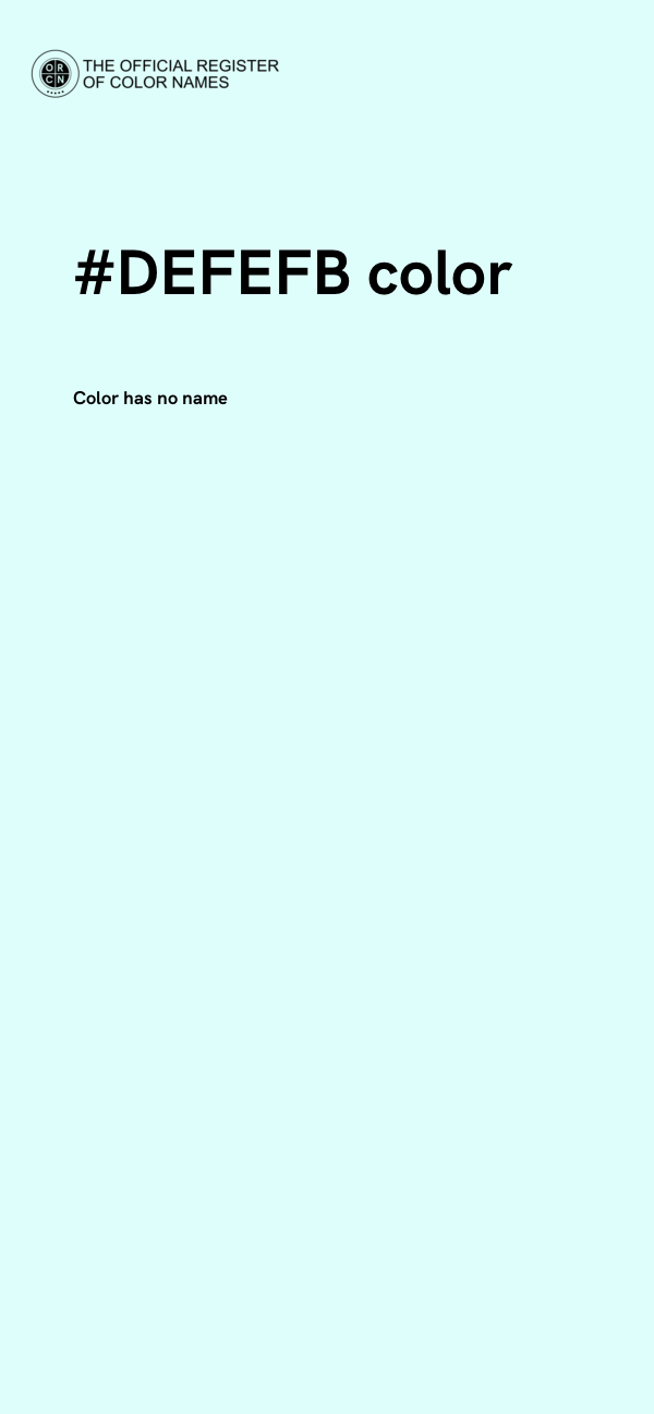 #DEFEFB color image