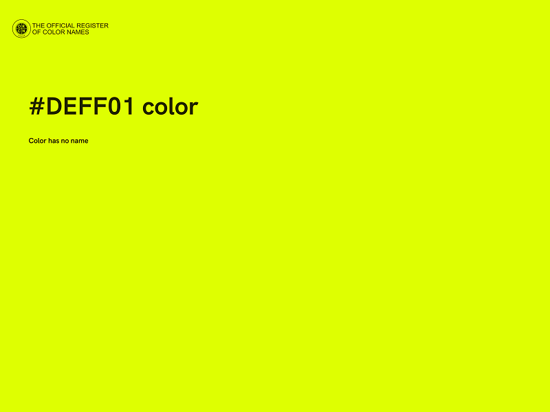 #DEFF01 color image