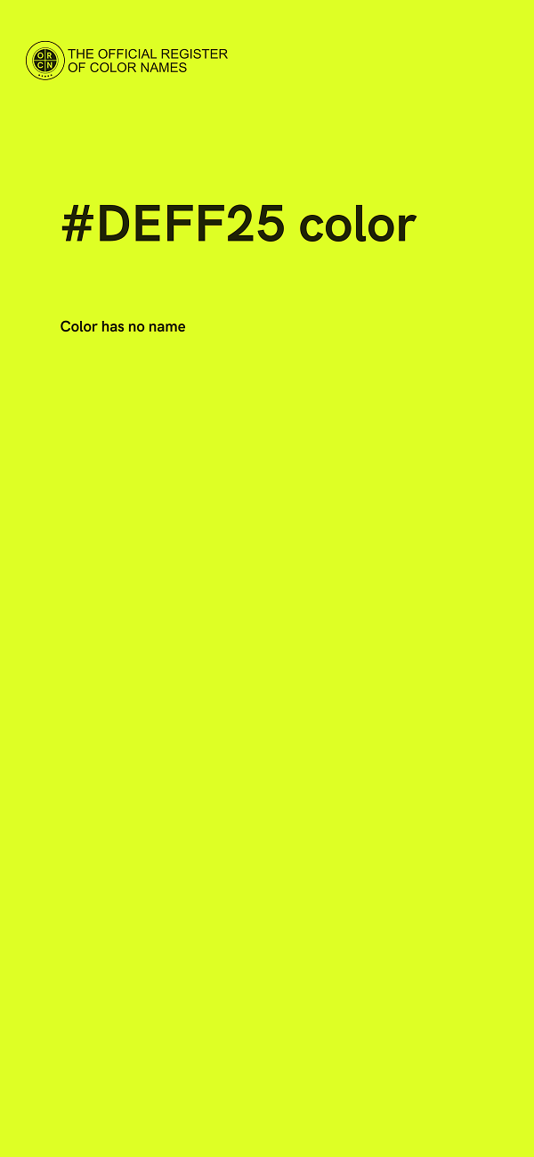 #DEFF25 color image