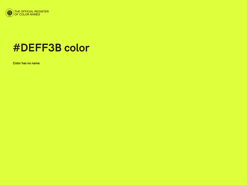 #DEFF3B color image