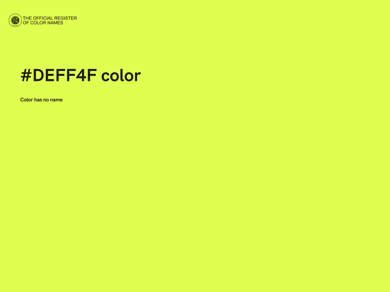 #DEFF4F color image