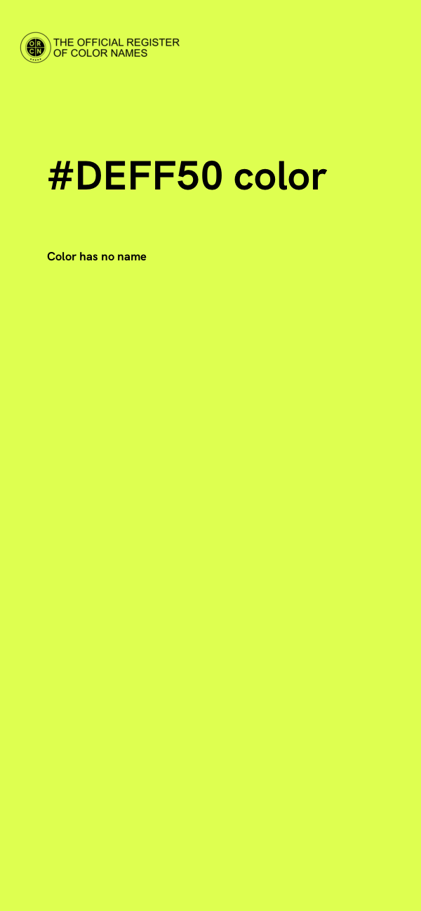 #DEFF50 color image