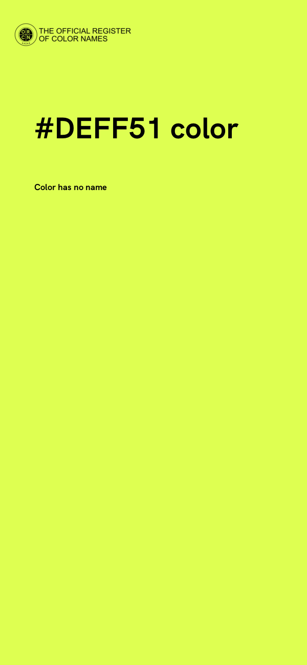#DEFF51 color image