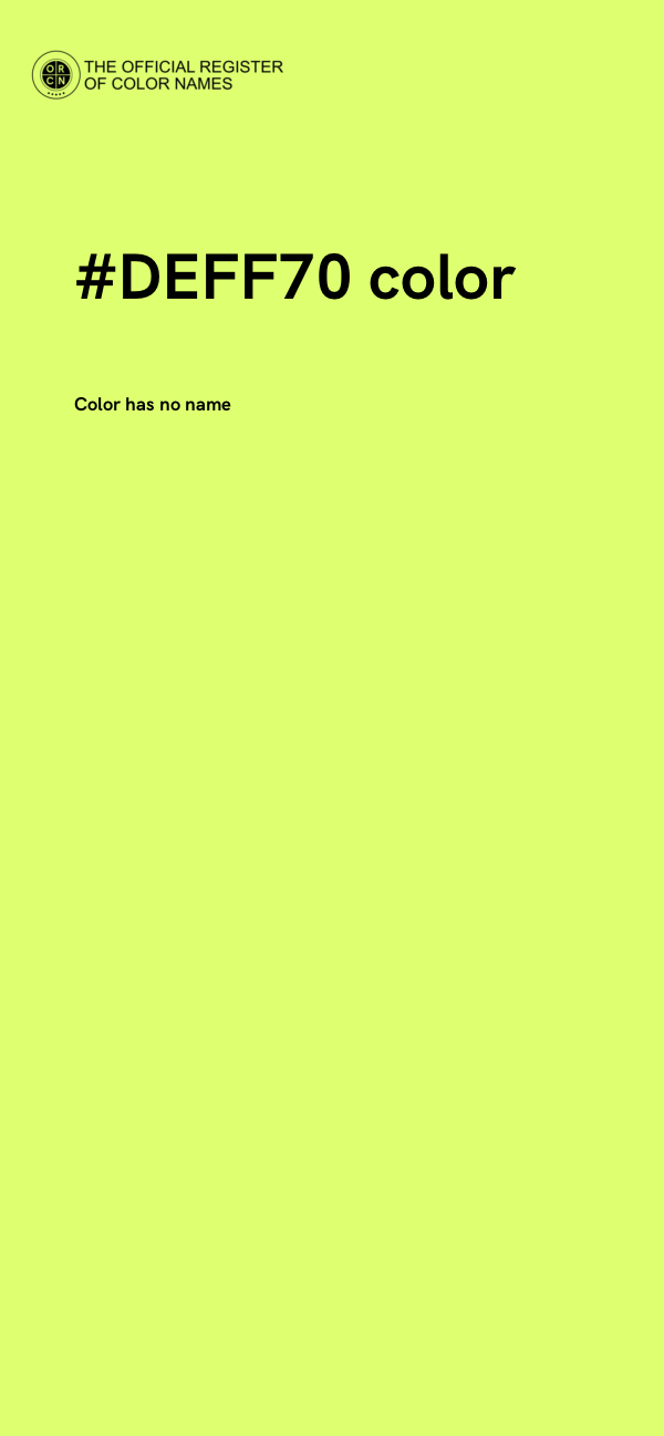 #DEFF70 color image