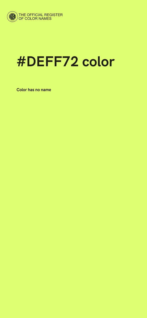 #DEFF72 color image