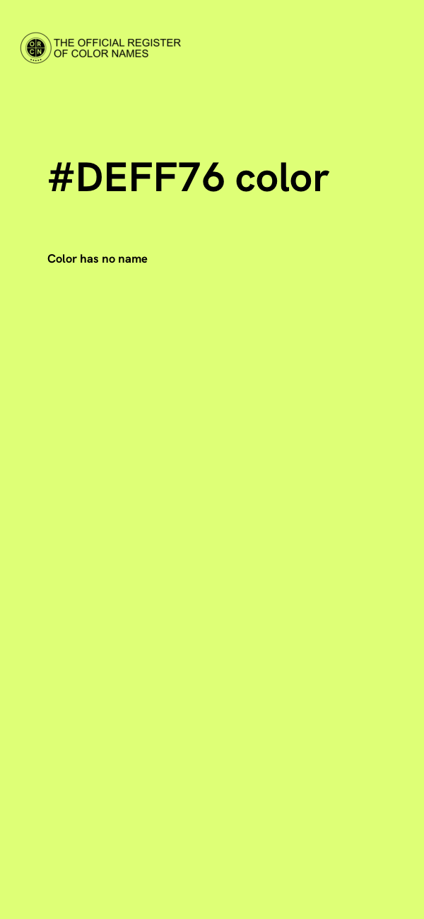 #DEFF76 color image