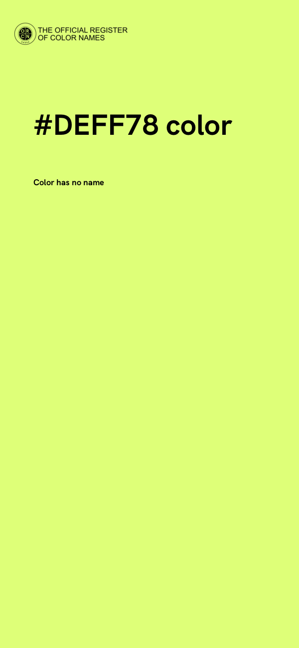#DEFF78 color image