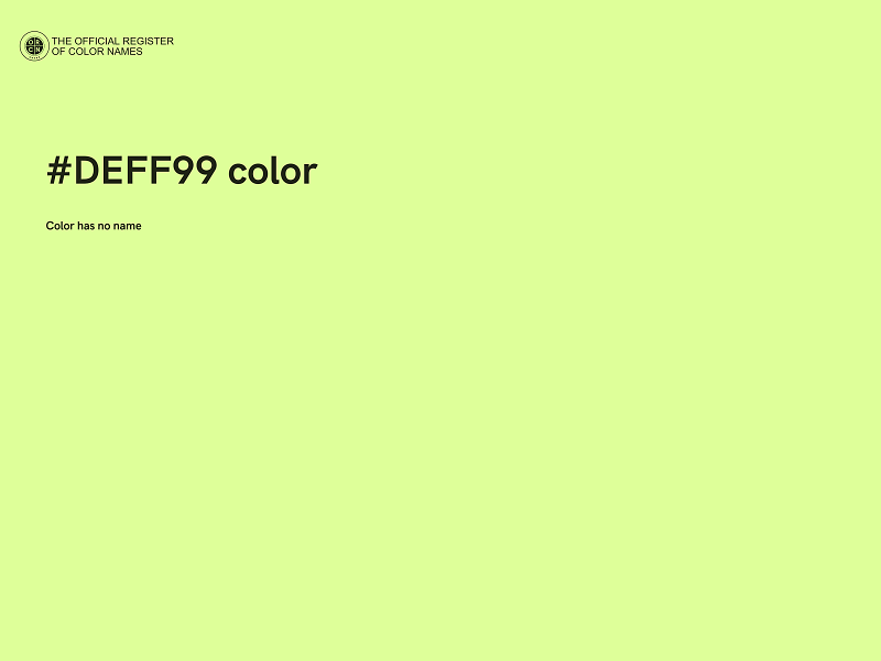 #DEFF99 color image