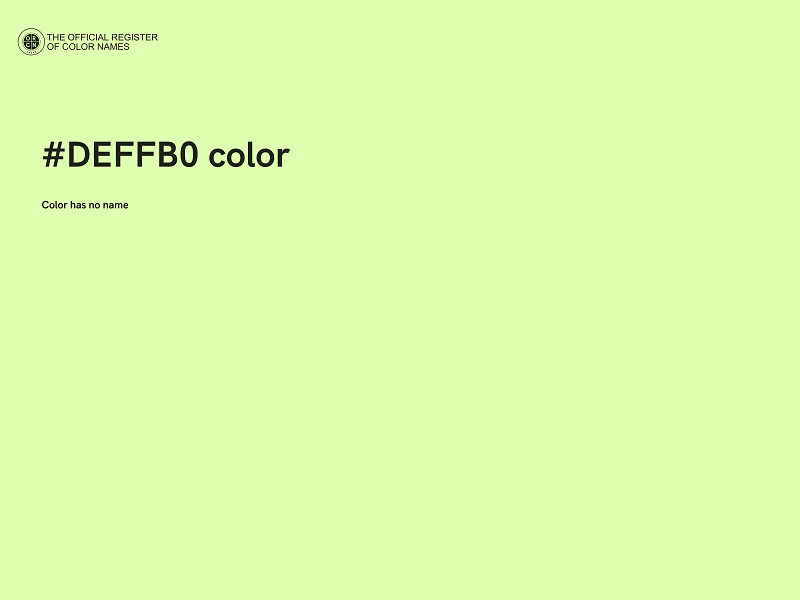 #DEFFB0 color image