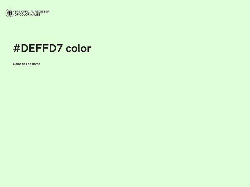 #DEFFD7 color image