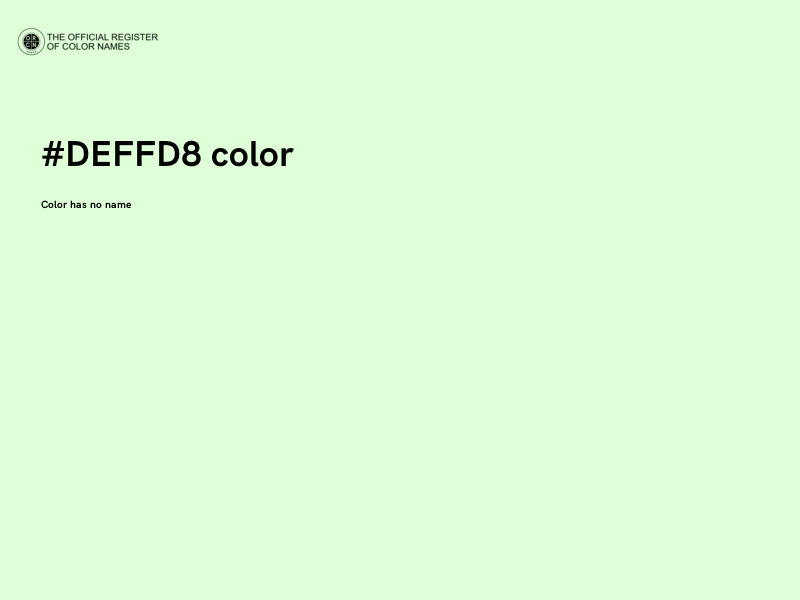 #DEFFD8 color image