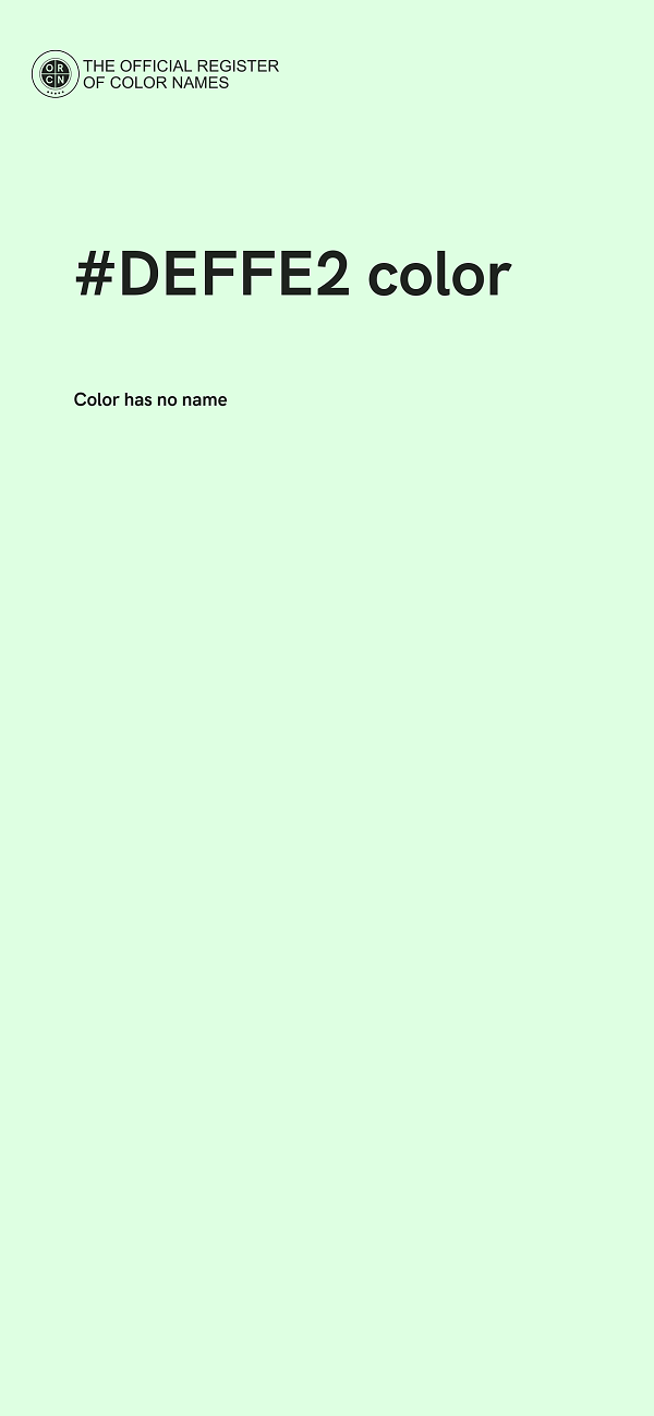 #DEFFE2 color image