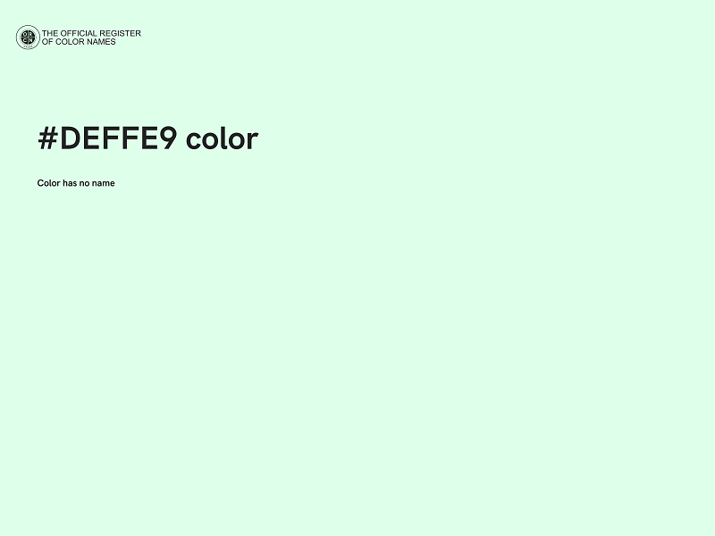 #DEFFE9 color image